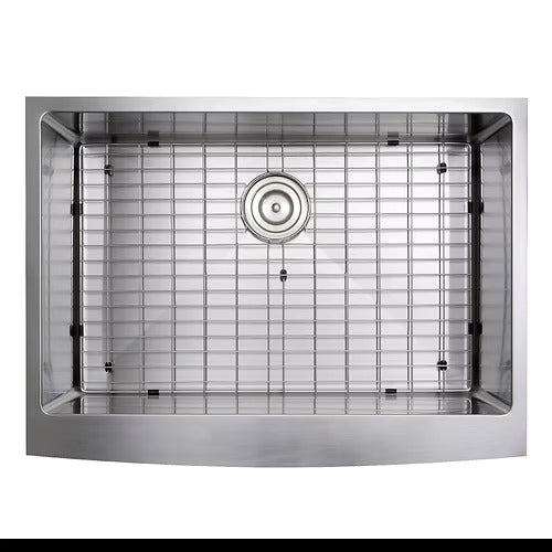 Nantucket Sinks Apron302010SR-16 30" Pro Series Single Bowl Farmhouse Apron Front Stainless Steel Kitchen Sink