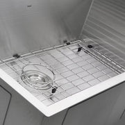 Nantucket Sinks ZR3219-16 32" Pro Series Large Rectangle Single Bowl Undermount Zero Radius Stainless Steel Kitchen Sink (image 8)