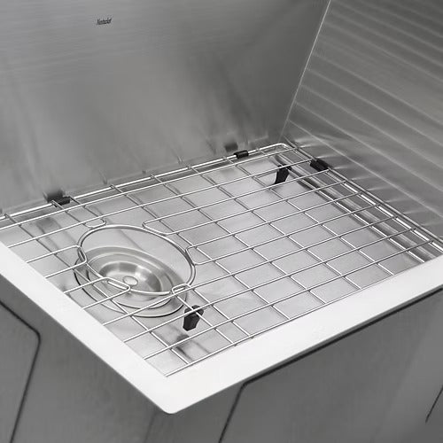 Nantucket Sinks ZR3219-16 32" Pro Series Large Rectangle Single Bowl Undermount Zero Radius Stainless Steel Kitchen Sink (image 8)