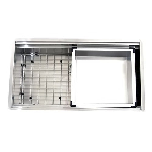 Nantucket Sinks ZR-PS-3620-16 Pro Series Large Prep Station Single Bowl Undermount Kitchen Sink with Compatible Accessories (image 6)