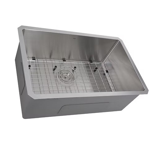 Nantucket Sinks SR2818-16 Pro Series Rectangle Single Bowl Undermount Small Radius Corners Stainless Steel Kitchen Sink (image 4)