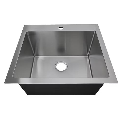 Nantucket Sinks SR2522-12-16 25" Pro Series Rectangle Topmount Small Radius Corners Laundry Sink