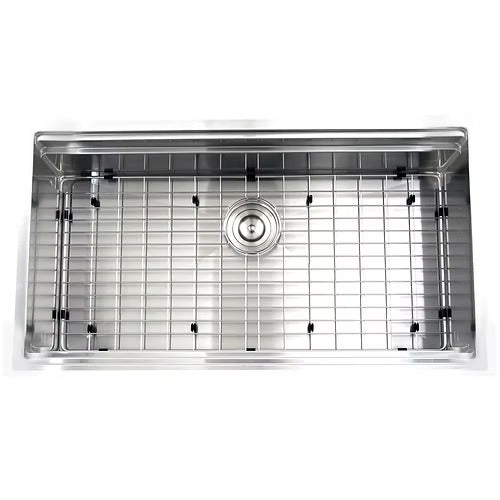 Nantucket Sinks SR-PS-3620-16 Pro Series Large Prep Station Single Bowl Undermount Kitchen Sink with Compatible Accessories