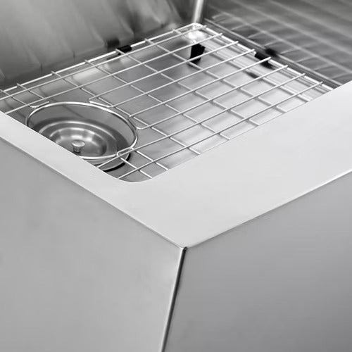 Nantucket Sinks Apron302010SR-16 30" Pro Series Single Bowl Farmhouse Apron Front Stainless Steel Kitchen Sink (image 4)
