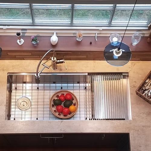 Nantucket sinks SR4419-16-DB Small radius undermount prep station sink