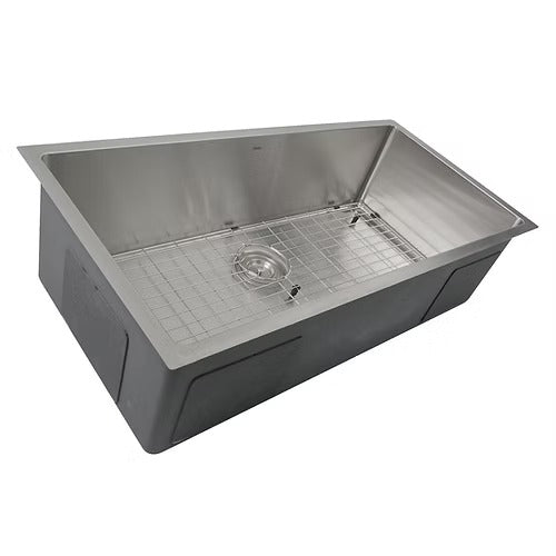 Nantucket Sinks SR3618-16 36" Pro Series Oversized Single Bowl Undermount Small Radius Stainless Steel Kitchen Sink (image 4)