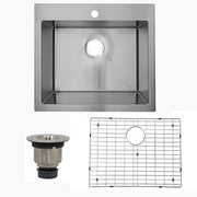 Nantucket Sinks SR2522-16 Pro series small radius topmount single hole stainless steel drop in kitchen sink , 16 gauge (image 4)