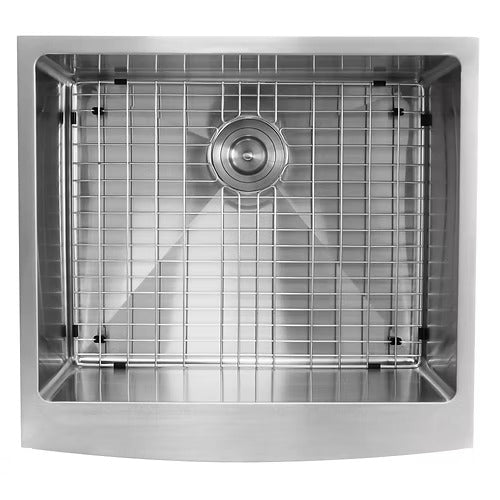 Nantucket Sinks Apron2420SR-16 24" Pro Series Single Bowl Farmhouse Apron Front Stainless Steel Kitchen Sink