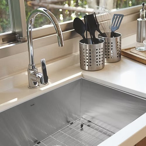 Nantucket Sinks ZR2818-16 28" Pro Series Large Single Bowl Undermount Zero Radius Stainless Steel Kitchen Sink