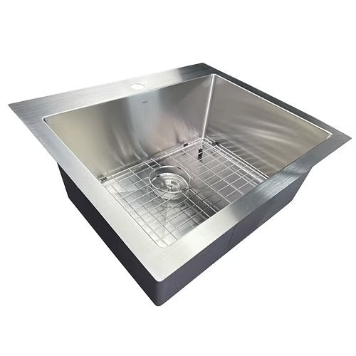 Nantucket Sinks SR2522-16 Pro series small radius topmount single hole stainless steel drop in kitchen sink , 16 gauge