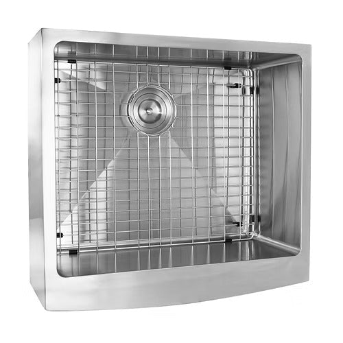 Nantucket Sinks Apron2420SR-16 24" Pro Series Single Bowl Farmhouse Apron Front Stainless Steel Kitchen Sink