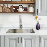 Nantucket Sinks SR3219-16 32" pro series large rectangle single bowl undermount small radius stainless steel kitchen sink (image 5)