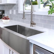 Nantucket Sinks Apron302010SR-16 30" Pro Series Single Bowl Farmhouse Apron Front Stainless Steel Kitchen Sink (image 5)