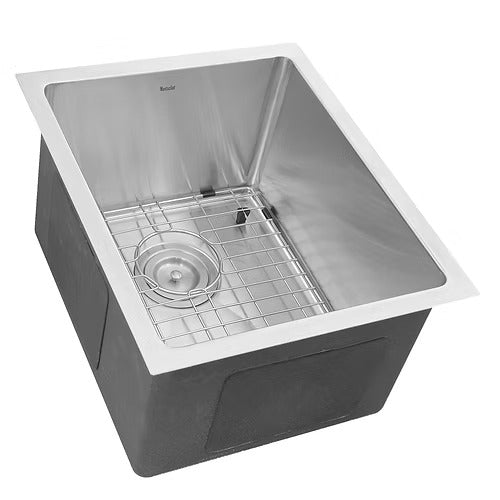 Nantucket Sinks SR1815 15" Pro Series Rectangle Undermount Small Radius Stainless Steel Bar/Prep Sink (image 6)