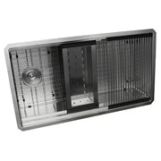 Nantucket Sinks SR-PS-3220-OSD Small radius pro series prep station single bowl undermount stainless steel kitchen sink with compatible accessories (image 5)