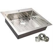 Nantucket Sinks SR2522-5.5-16 Pro Series Small Radius Topmount Single Hole ADA Kitchen Sink (image 6)
