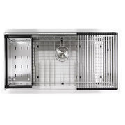 Nantucket Sinks SR-PS-3620-16 Pro Series Large Prep Station Single Bowl Undermount Kitchen Sink with Compatible Accessories (image 6)