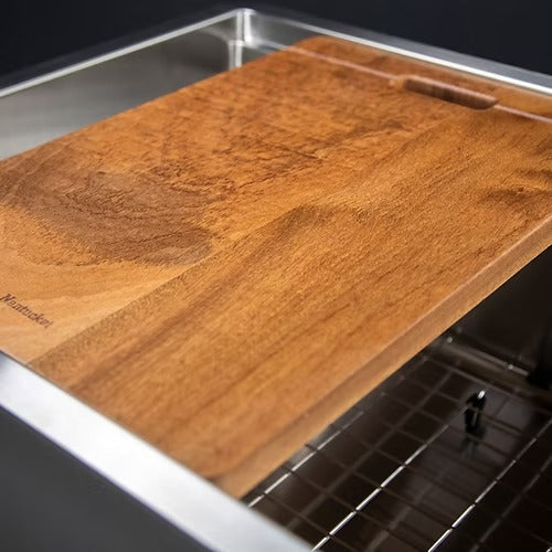 Nantucket Sinks SR-PS-4220-16 Small radius 42inch pro series large prep station single bowl undermount stainless steel kitchen sink with compatible accessories (image 6)