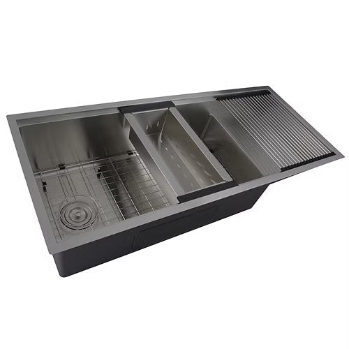 Nantucket sinks SR4419-16-DB Small radius undermount prep station sink