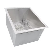 Nantucket Sinks ZR1815 15" Pro Series Rectangle Undermount Zero Radius Stainless Steel Bar/Prep Sink (image 7)