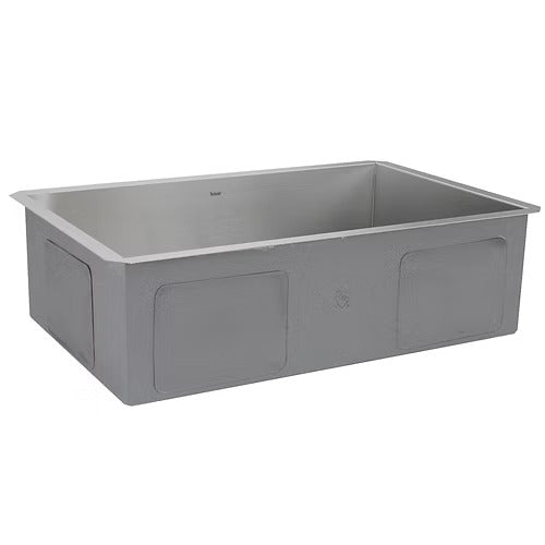 Nantucket Sinks ZR2818-8-16 28" Pro Series Large Single Bowl Undermount Zero Radius Stainless Steel Kitchen Sink