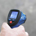 Tramex Concrete Coatings Inspector Kit - CCIK A technician uses the Infrared Thermo-hygrometer in the field to assess concrete surfaces with various coatings and finishes.