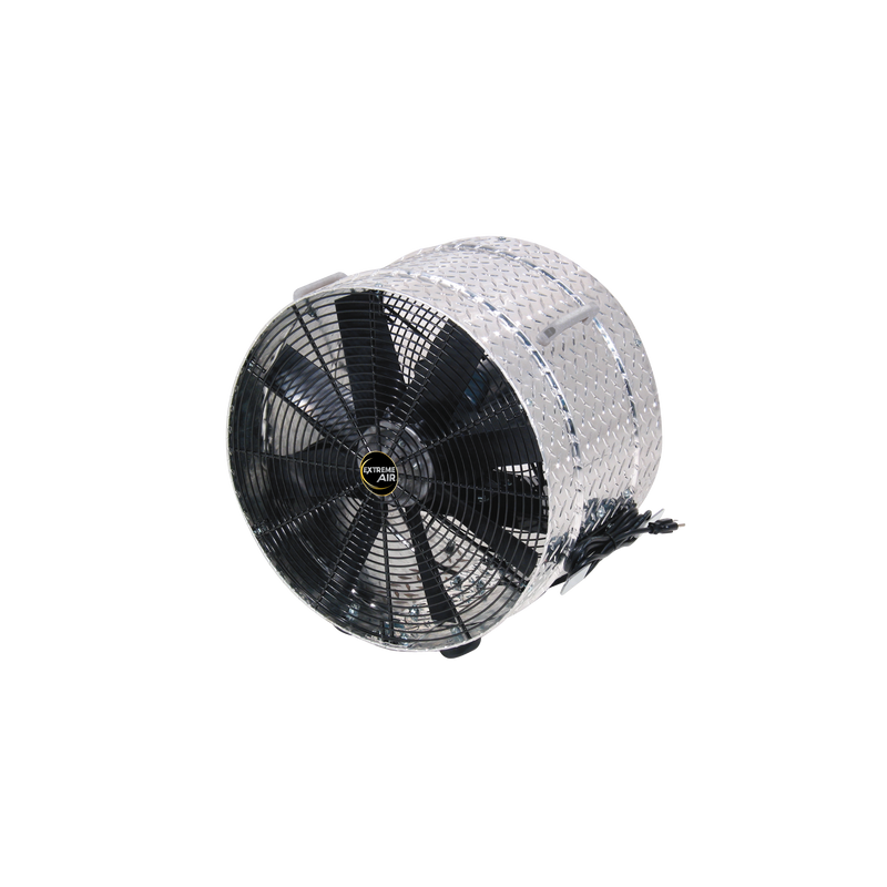 J&D Confined Space Ventilator, a 20" Diamond Brite fan with black guard and handles