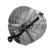 J&D Diamond Brite 42" two-speed drum fan with 8" wheels