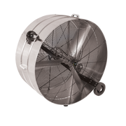 J&D Galvanized 42" two-speed drum fan with 8" wheels