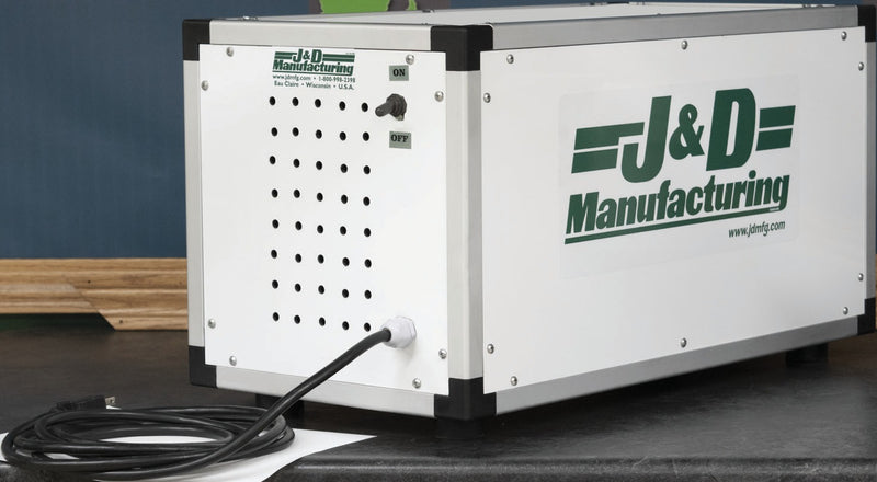 J&D HPF portable high-pressure fog pump in the large cabinet with power cord