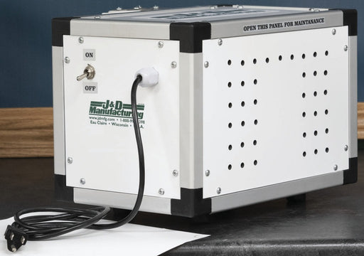 J&D HPF portable high-pressure fog pump in the compact cabinet with on/off switch and cord
