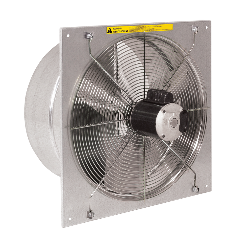 J&D Twister exhaust fan, motor side with wire guard
