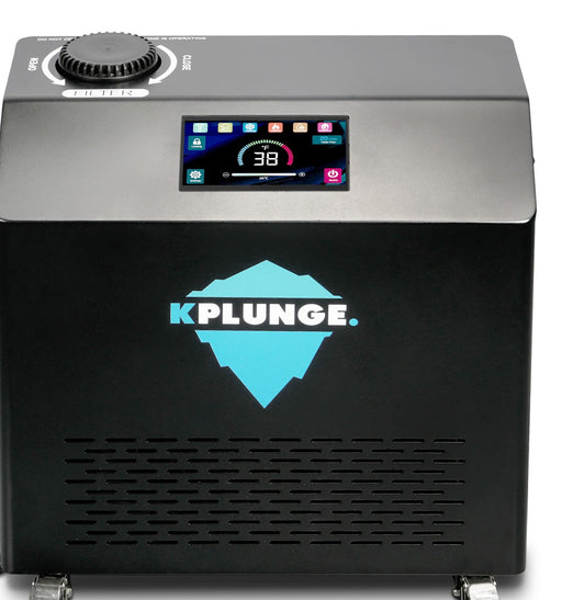 KPlunge CP-CHILL08HP cold plunge chiller chiller unit front with touch display