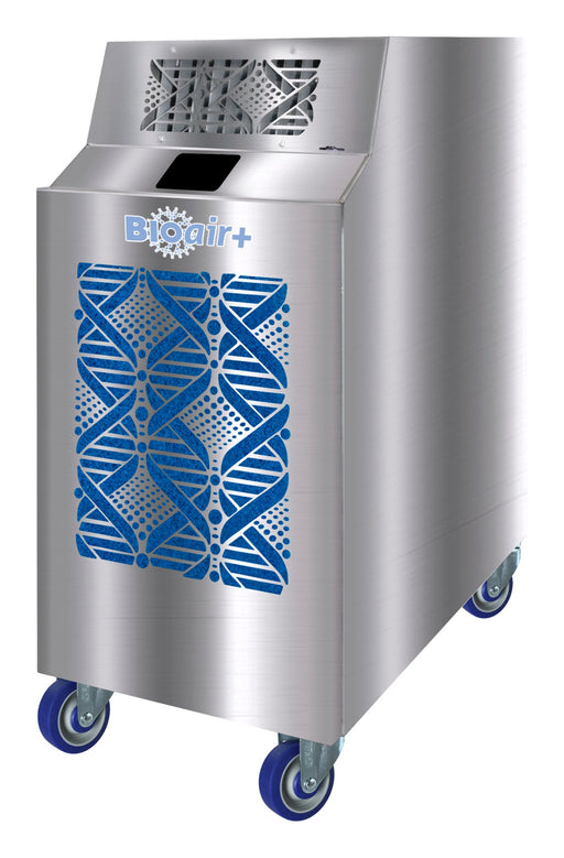 KwiKool BioAir Plus stainless air scrubber, front three-quarter view
