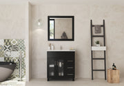 Laviva 31321529-32E-CB Nova 32" Espresso vanity with White ceramic top, installed in a bathroom