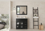 Laviva 31321529-36E-CB Nova 36" Espresso vanity with White ceramic top, installed in a bathroom