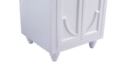 Laviva 313613-24W Odyssey 24" White vanity cabinet, cabinet corner and leg close-up