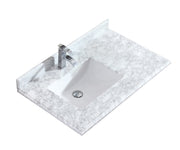 Laviva 313613-36-WC Odyssey 36" White marble countertop, front view on a white background