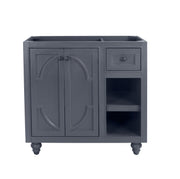 Laviva 313613-36G Odyssey 36" Maple Grey vanity cabinet, front view on a white background