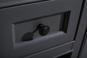Laviva 313613-60G-BW Odyssey 60" Maple Grey double vanity with Black Wood marble top, door and hardware close-up