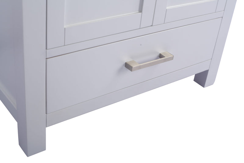 Laviva 313ANG-30W Wilson 30" White vanity cabinet, drawer handle close-up