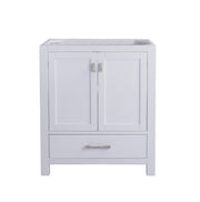 Laviva 313ANG-30W Wilson 30" White vanity cabinet, front view on a white background
