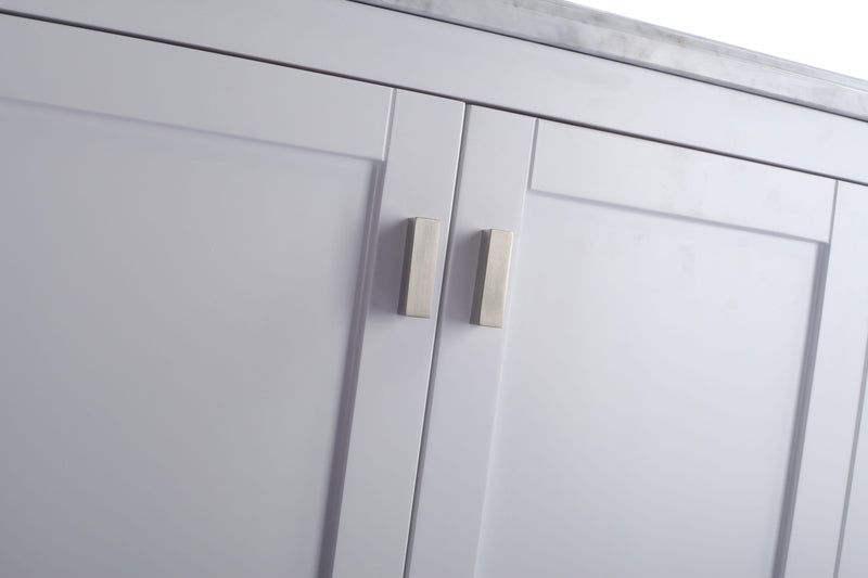 Laviva 313ANG-30W Wilson 30" White vanity cabinet, door and hardware close-up