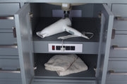Laviva 313ANG-42G Wilson 42" Grey vanity cabinet, doors open on a white background