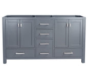 Laviva 313ANG-60G Wilson 60" Grey vanity cabinet, front view on a white background