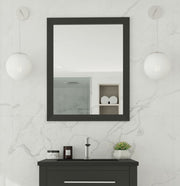 Laviva 313FF-2430E Sterling 24" Espresso mirror, hung above a vanity in a bathroom
