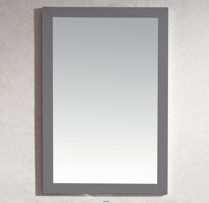 Laviva 313FF-2430MG Sterling 24" Maple Grey mirror, front view against a plain backdrop