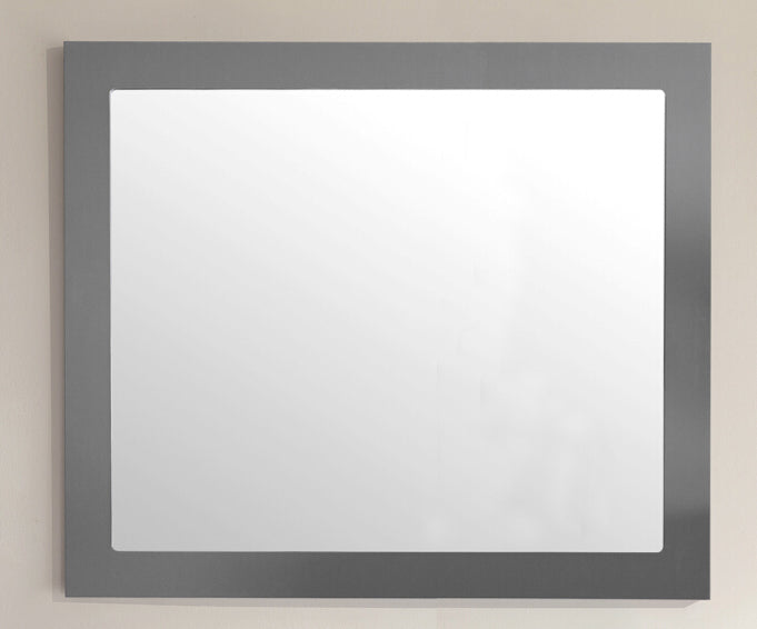Laviva 313FF-3630MG Sterling 36" Maple Grey mirror, front view against a plain backdrop