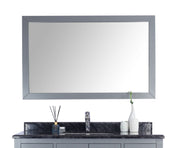 Laviva 313FF-4830G Sterling 48" Grey mirror, front view hung above a vanity