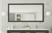 Laviva 313FF-6030E Sterling 60" Espresso mirror, hung above a vanity in a bathroom